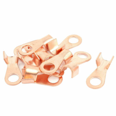 10Pcs 60A Open Copper Battery Crimp Terminal Wire Lugs 8.5mm Ring for5/16Stud KD