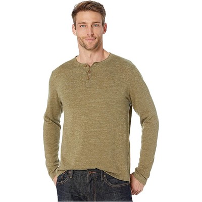 Мужская футболка с длинным рукавом полусреднего веса Henley от Lucky Brand, Хизер Олив, XXL