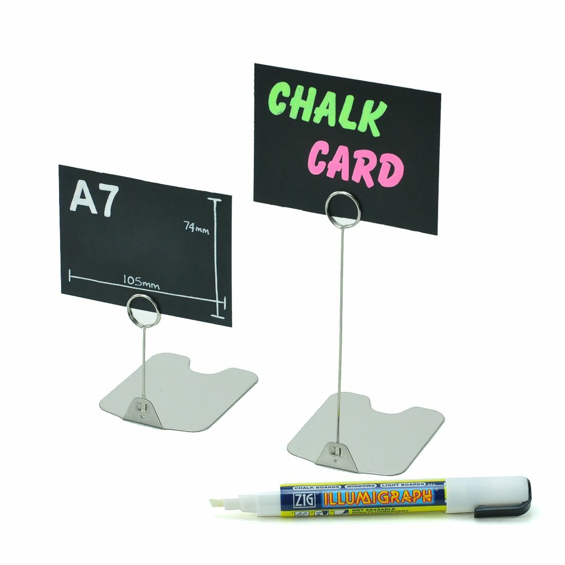 Stainless steel ticket stand food counter display price card holder