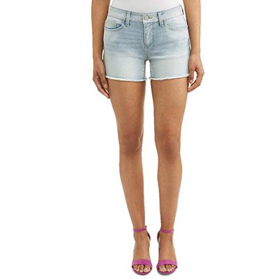 Джинсовые шорты Time and Tru Womens 4.5 с обтрепанным низом, Деним-Галька, 4