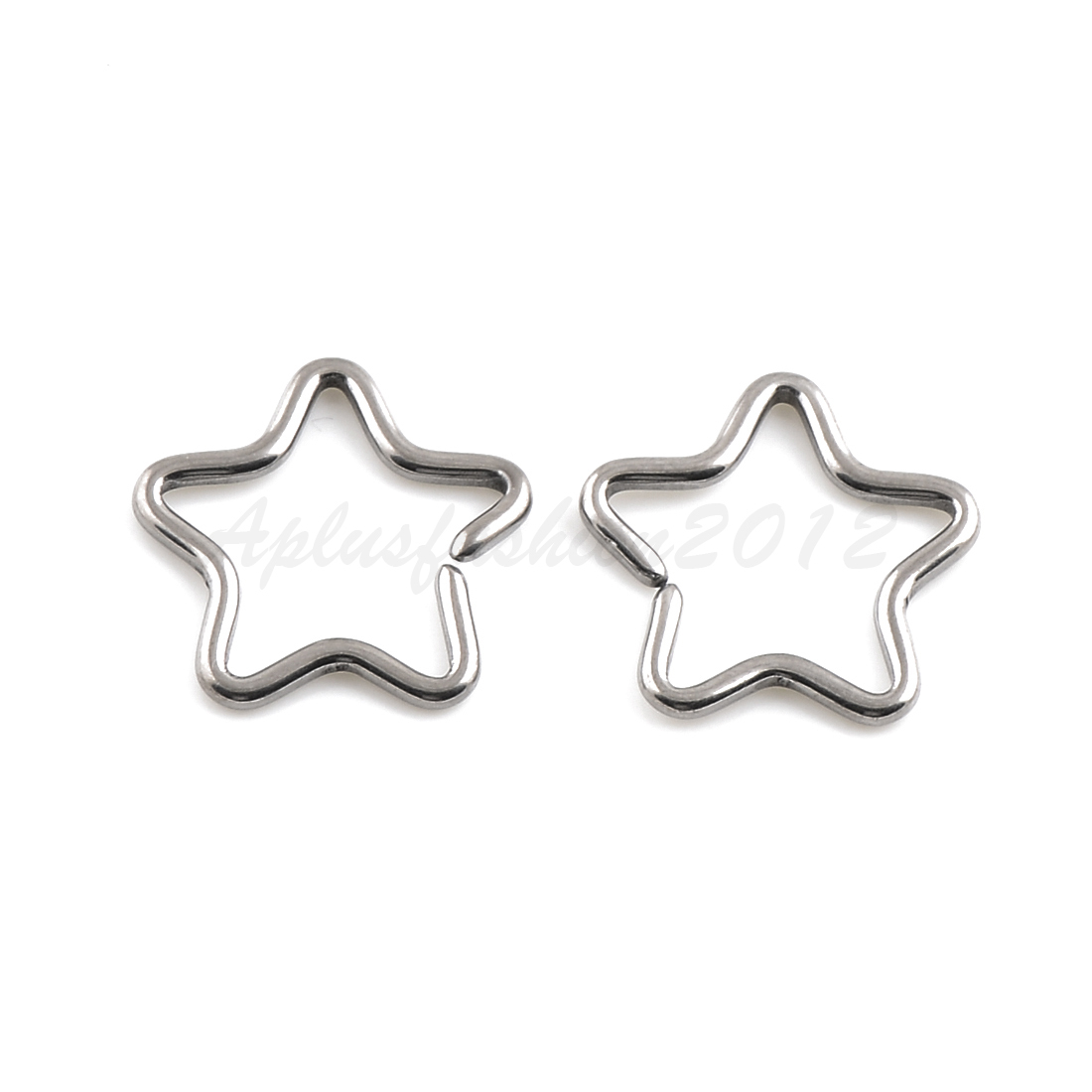 16G Titanium Star Shaped Ear Cartilage Daith Orbital Piercing Rings Stainless
