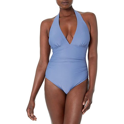 Женский цельный купальник Tommy Hilfiger, Harbor Blue, однотонный, 6