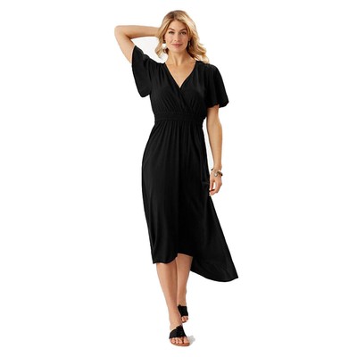 

Женское платье макси Tommy Bahama Oliana, черное, маленькое, Черный