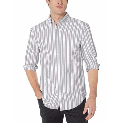 

Рубашка на пуговицах в полоску Original Penguin, ярко-белая, размер XX, большой, Bright white, OPWF9111