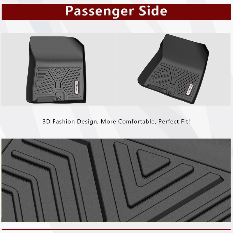 For 2019 2020 021 Hyundai Santa Fe Floor Mats Liner Waterproof Black Rubber Set eBay