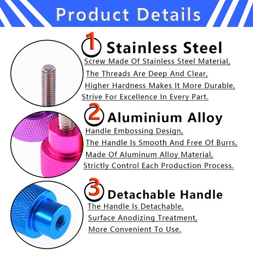 UNC3/8-16 Knurled Thumb Screw Hand Tighten Grip Knob Bolt For Adjusting fixation