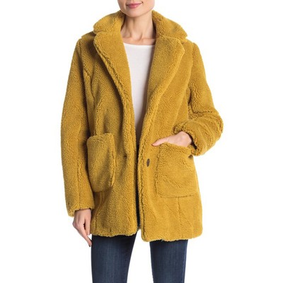

Куртка из искусственной овчины Sebby Notch с лацканами, рыжая, большая, Ginger, SF8549