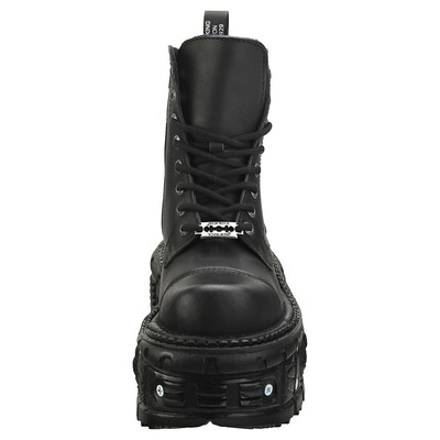 NEW ROCK ROCK M-TANK083-C1 UNISEX BLACK PLATFORM BOOTS