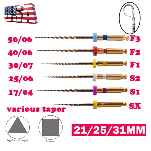 10pks Dental Endodontic Rotary Files X3 Pro X-Taper Niti Endo Engine File25/31MM
