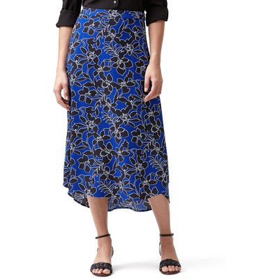 Юбка миди Tommy Bahama Womens Forte с цветочным рисунком, Кобальт, маленькая