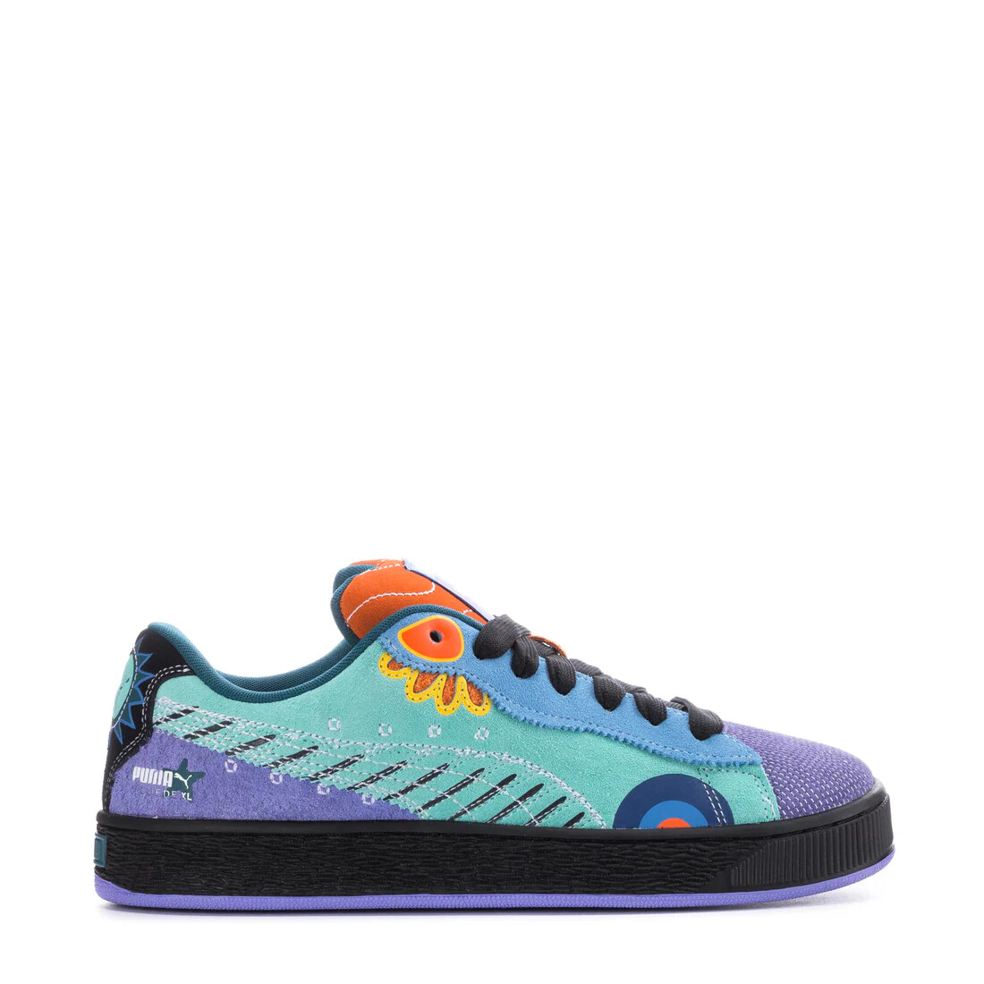 Мужская замша PUMA Suede XL (Dia de los Muertos) мятного цвета/Темно-аметистовая 398409 01