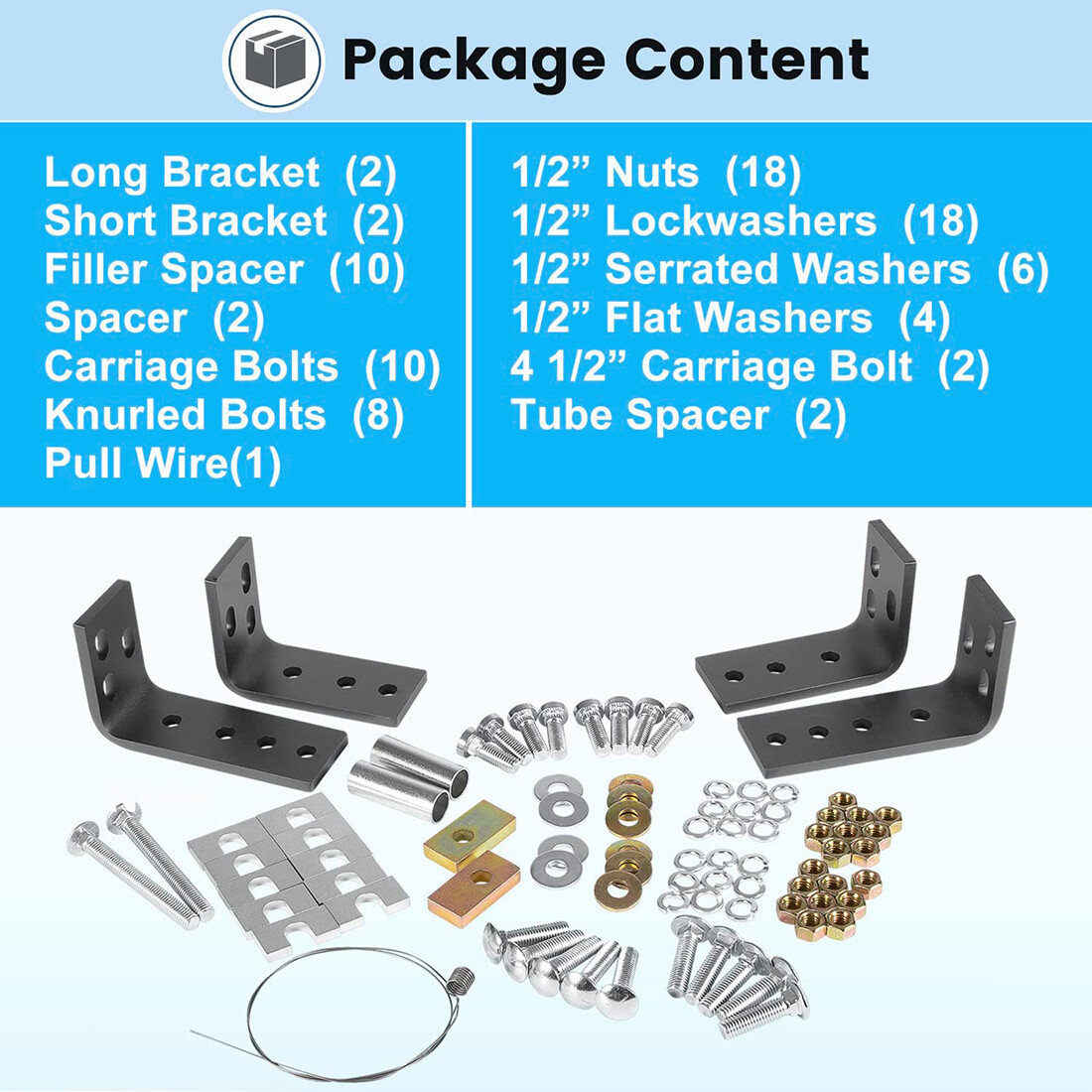 Universal Installation Kit for Reese 5th Wheel Trailer Hitch w/ Hardware Bracket