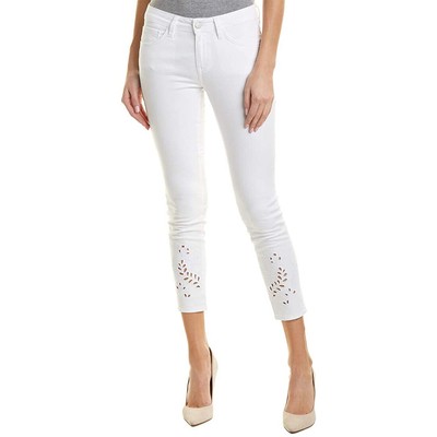 Джинсы Mavi Jeans Adriana Midrise Super Skinny Ankle, белый декор, 32 года