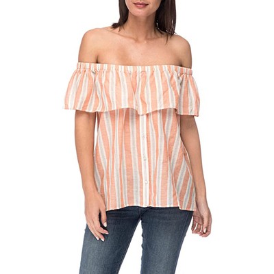 

Блузка с открытыми плечами Bobeau Colette, Salmon