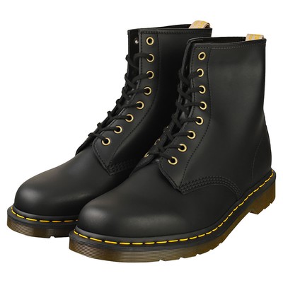 DR. MARTENS DR. MARTENS VEGAN 1460 MENS BLACK CASUAL BOOTS - 8 UK