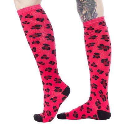Red Pink Leopard Animal Print Novelty Footwear