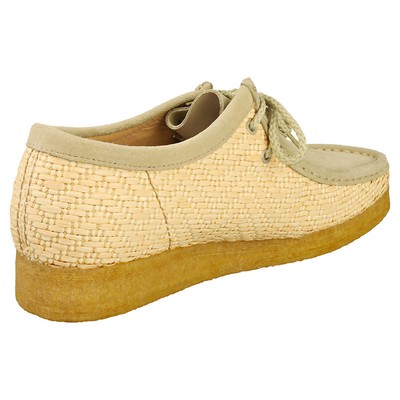 CLARKS ORIGINALS CLARKS ORIGINALS WALLABEE MENS NATURAL WALLABEE SHOES - 8.5 UK