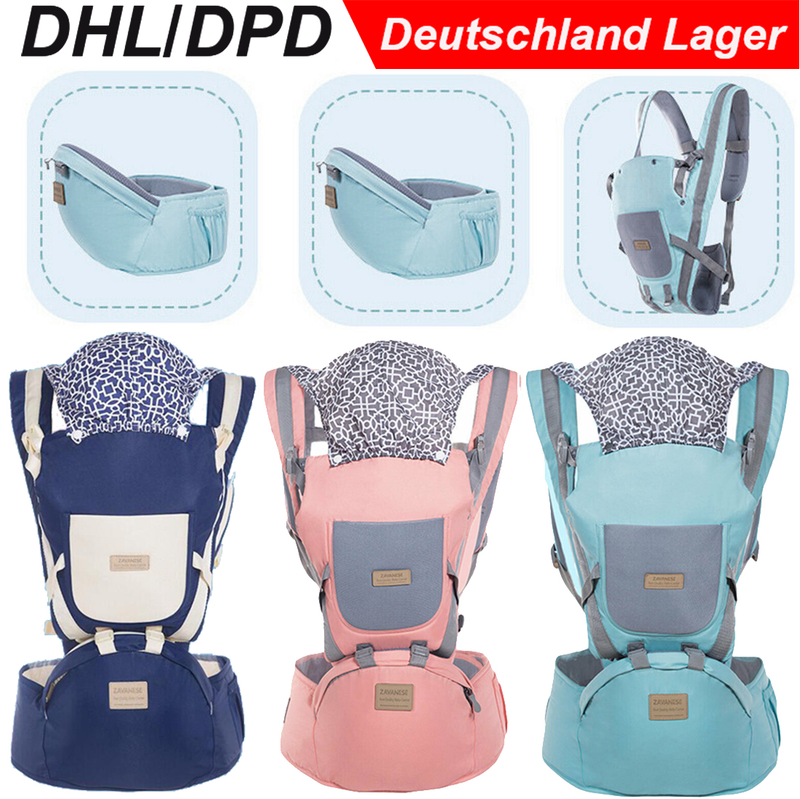 9 in 1 Baby Carrier Ergonomische Babytrage Kindertrage Bauchtrage Rückentrage