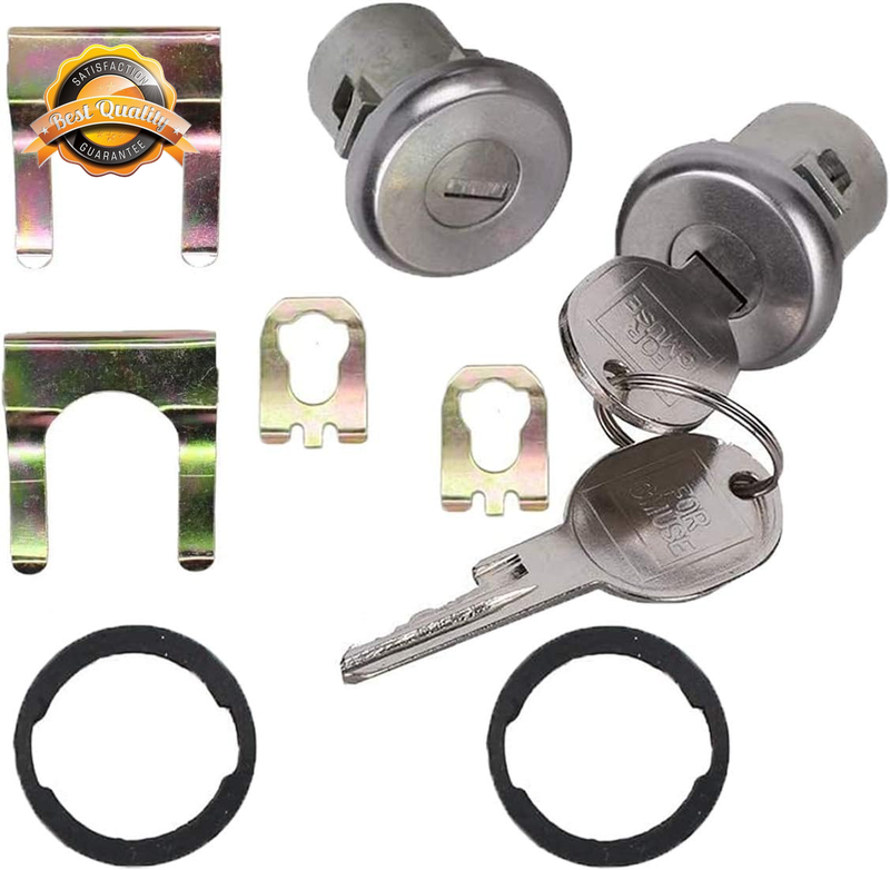 2PCS Door Lock Cylinder Set Front Left/Right,Compatible with Chevrolet Truck C10