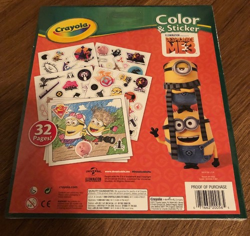 Despicable Me Crayola Color and Sticker Book, 50+ stickers 32 Coloring pages