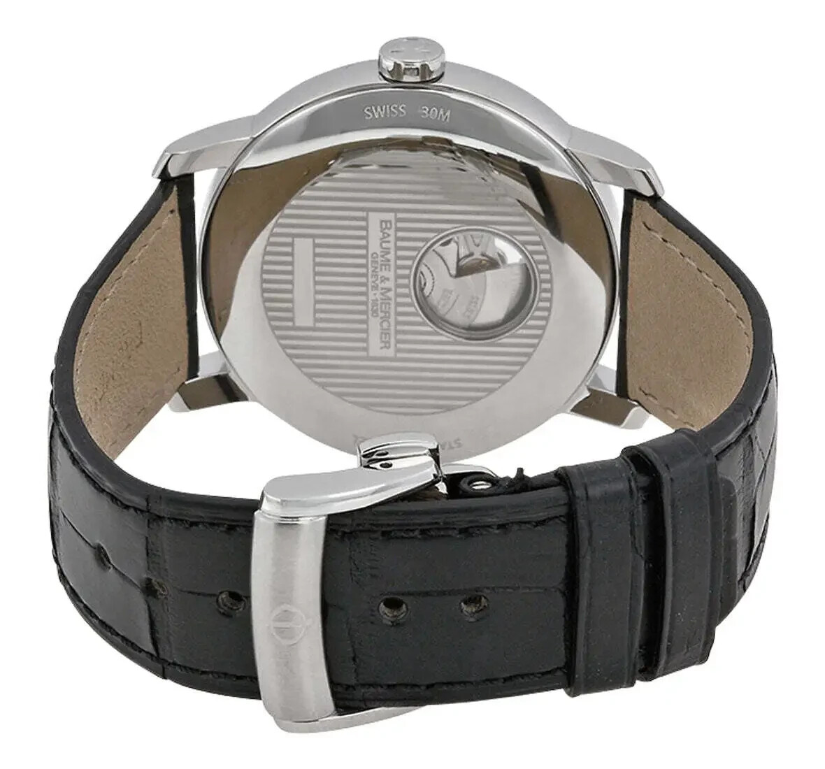 Pre-owned Baume Et Mercier Baume & Mercier Classima Black Guilloche Dial Mens Swiss Automatic M0a8689 Watch