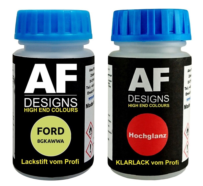 Peinture Ford 8gkawwa Saut + Vernis Transparent Chaque 50ml Voiture Basislack