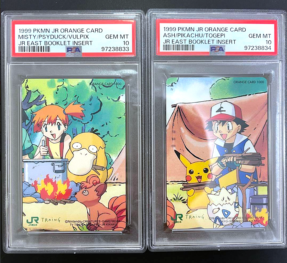 PSA 10 Pokemon Misty Psyduck Vulpix Ash Pikachu Togepi JR PSA 10 Pokemon Misty Psyduck Vulpix Ash Pikachu Togepi JR