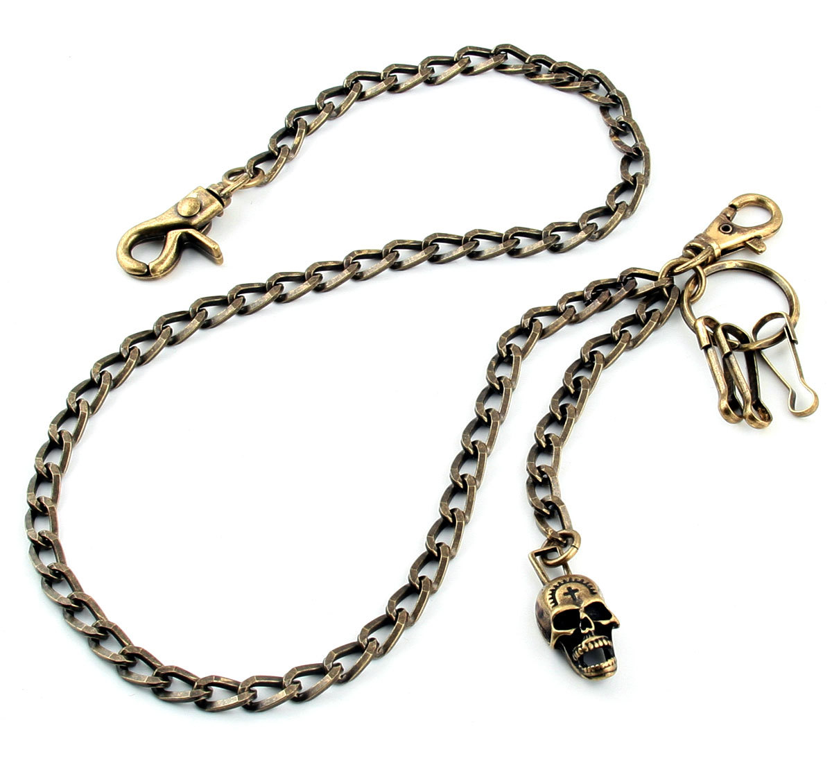 Strong Basic Skull Flat EMO Biker Trucker Key Jean Wallet Chain (26.5") CS91MLT eBay