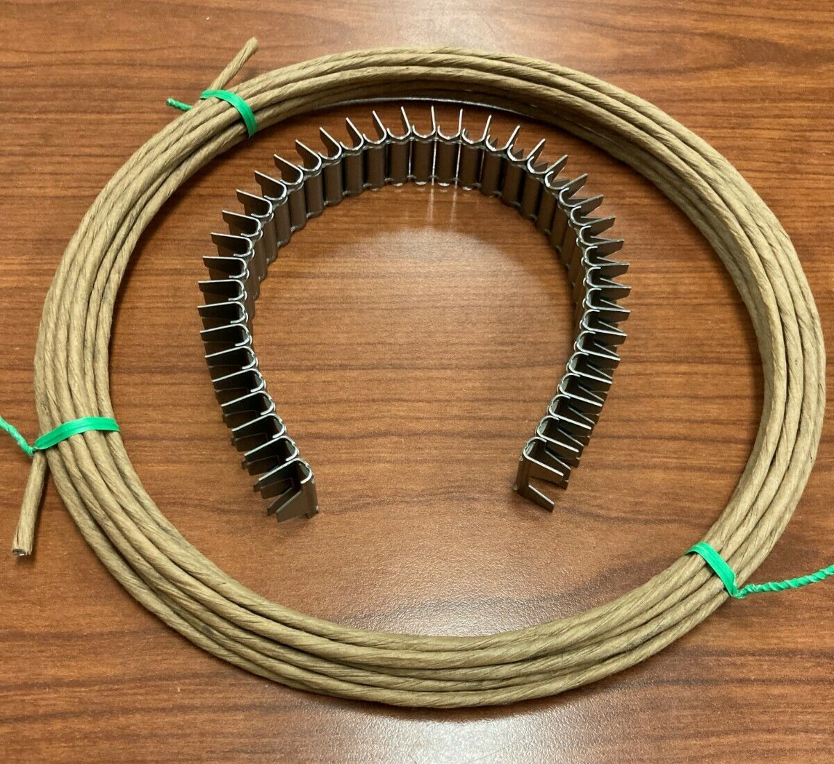 PAPER COVERED WIRE 20 ft 16 Gauge + 40 clips -Upholstery, Sofa, Recliner Repair