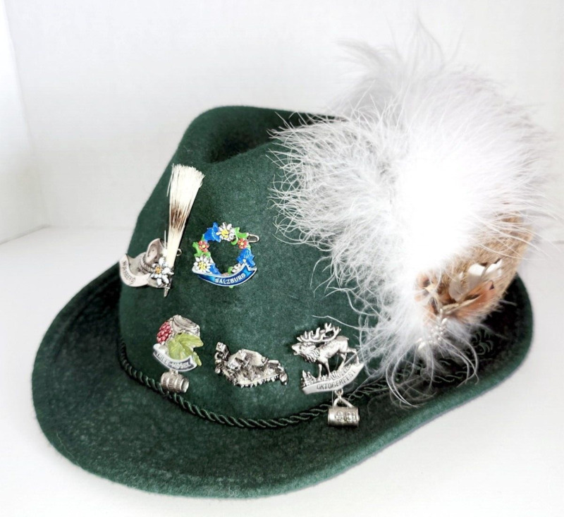 Vintage German Hat With Pins Oktoberfest Octoberfest