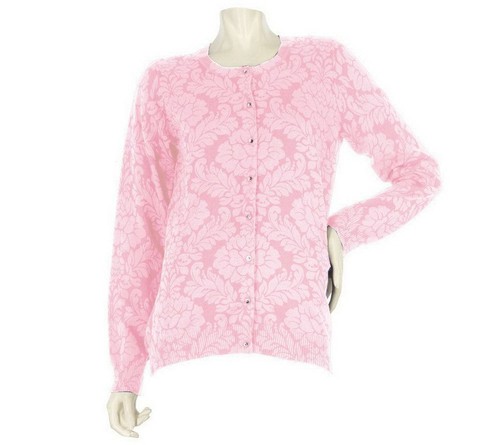 ゼイビア・アイザック Isaac Mizrahi V-Neck Shaker Stitch Swing Sweater Horizon