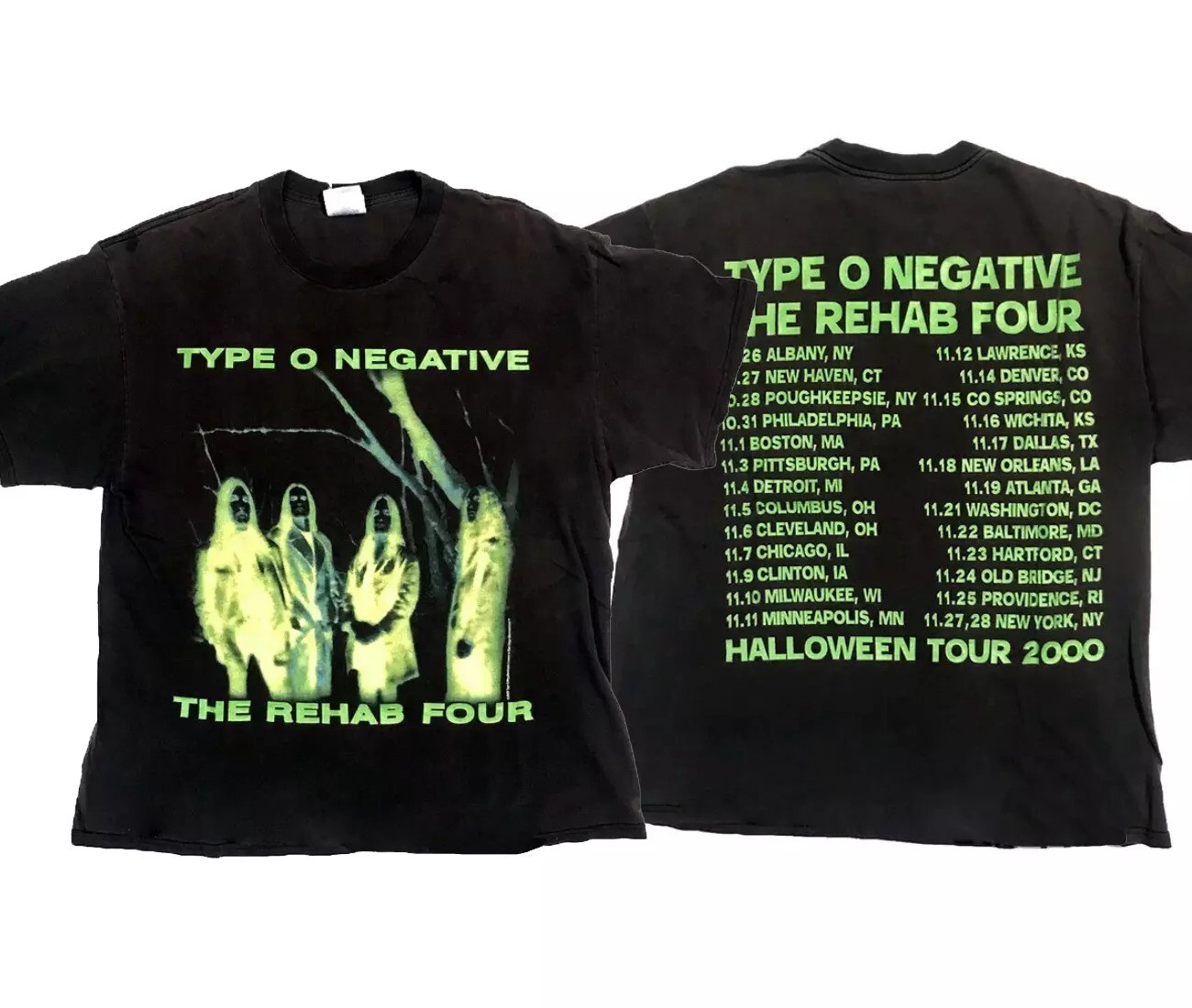 00s TYPE O NEGATIVE ヴィンテージTシャツ Vtg Shirt Type O Negative 2000 Rehab Four Halloween Tour Tee
