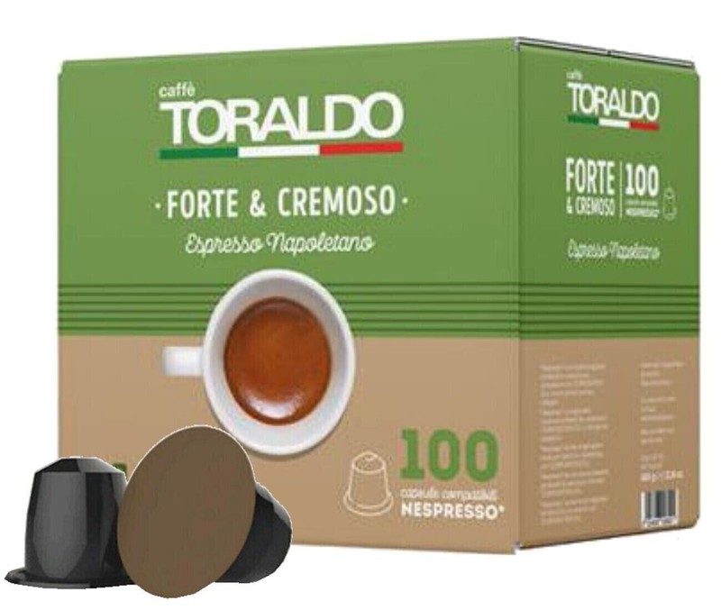 Capsule Toraldo Forte Cremoso 100 Capsule Box Nespresso CaffÃ¨ Spedizione Gratis