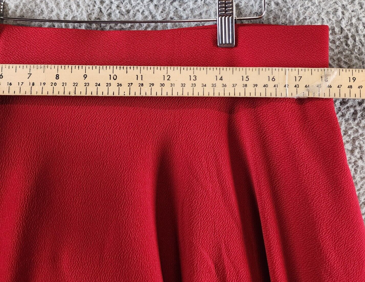 White Mark Plus Size Flared Midi Skirt Women's 1XL Red Pull On Style 2 Pockets - Picture 5 of 13
