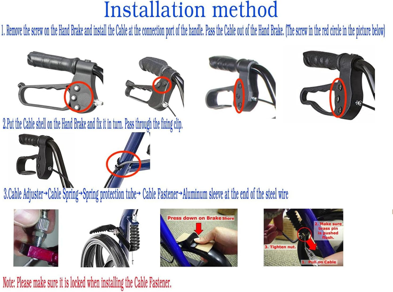 Rollator Brake Cable Replacement,45" Brake Cable for the All Brands the Majority