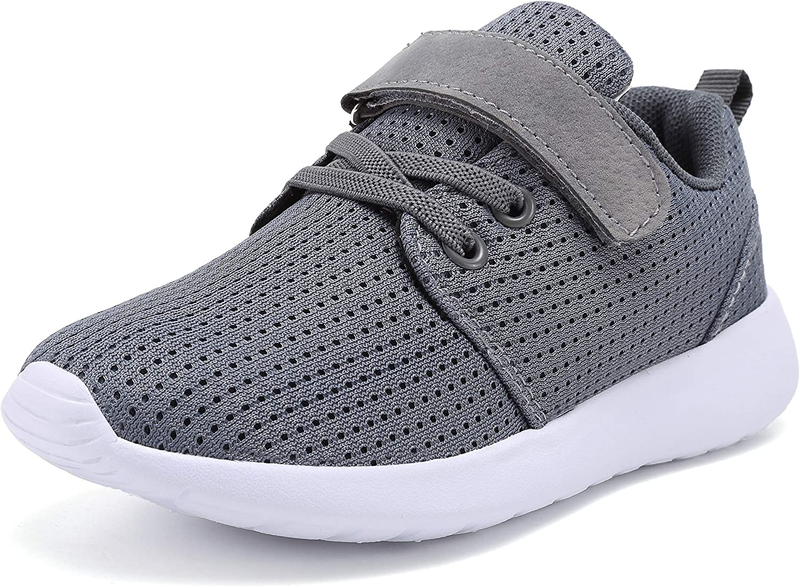 Kids Lightweight Breathable Strap Athletic Running Shoes For