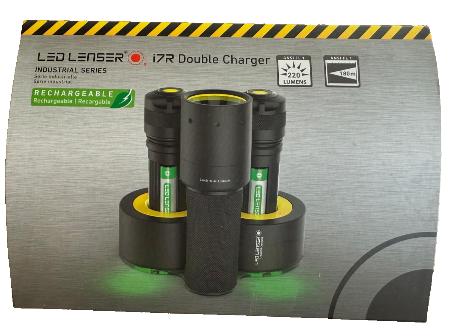 LED Lenser I7R Double Charger Flashlight Rechargeable