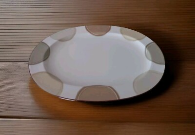 Noritake Ambience Oval Platter Serving Vegetable Dish Plate Mocha Java Brown Tan
