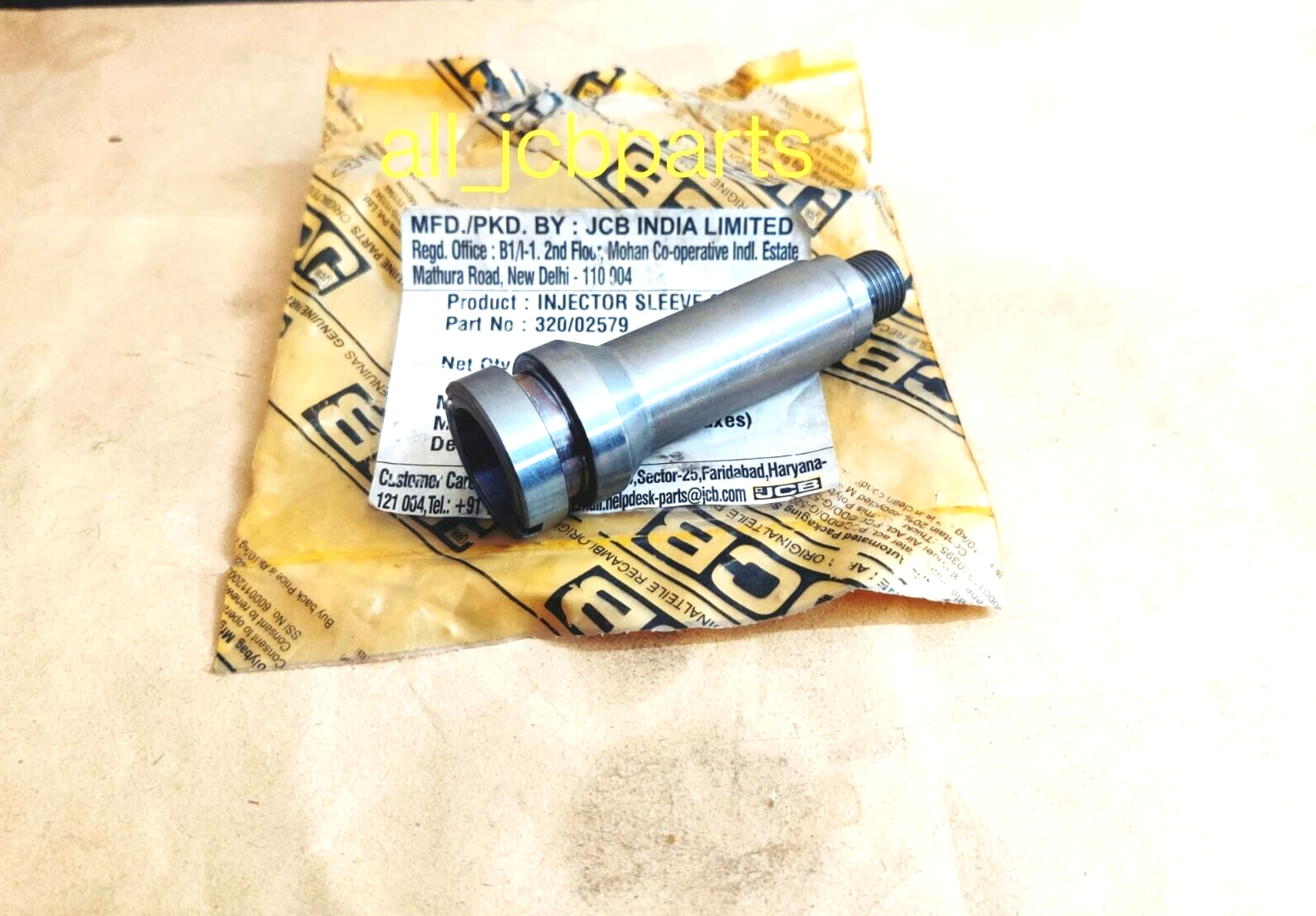 JCB PARTS - GENUINE INJECTOR SLEEVE STEEL (PART NUMBER: 320/02579) JCB PARTS - GENUINE INJECTOR SLEEVE STEEL (PART NUMBER: 320/02579)