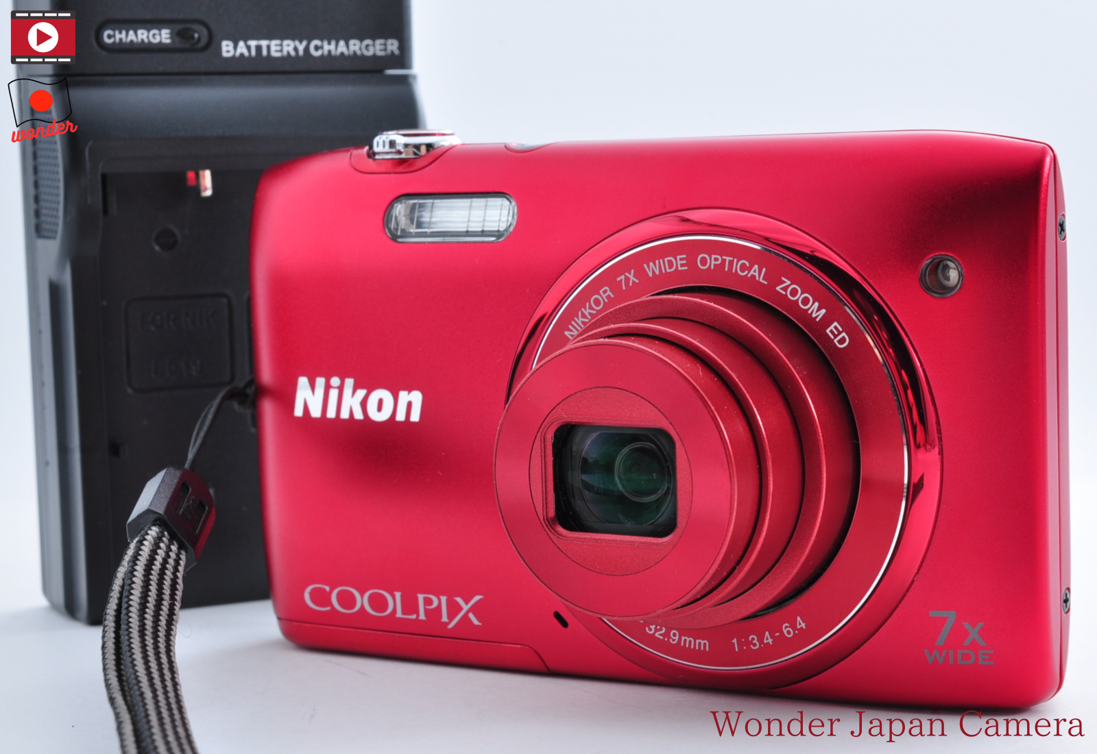 【現状品】Nikon COOPLIX S3400 レッド 赤 デジタルカメラ Amazon | Nikon COOLPIX S3400 RED ニコン クールピクス レッド