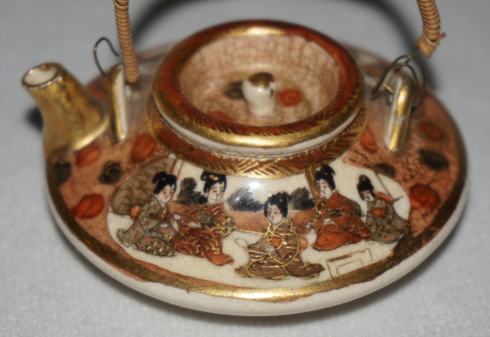 Antique Japanese Satsuma Miniature Teapot