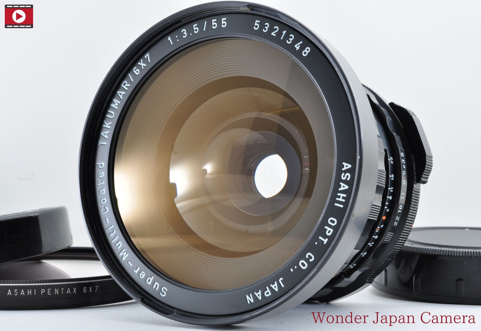 【美品】 PENTAX SMC TAKUMAR 6x7 55mm F/3.5 TOP MINT ] PENTAX SMC Takumar 6x7 f/3.5 55mm for 6x7 67 Lens
