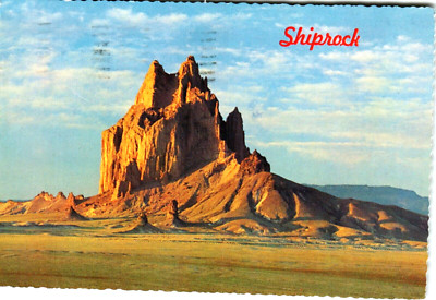 Postcard 4x6 NM Shiprock Volcanic Plug Lukachukai Range Landscape Panoramic