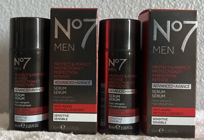 2X No7 Men Protect & Perfect Intense Advanced Anti-Aging Serum Sensitive-New