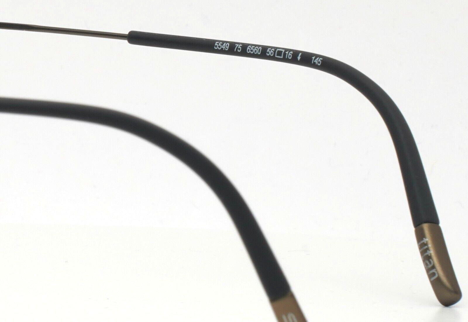 SILHOUETTE 5549 75 6560 Tech Grey Mens Square Eyeglasses 56-16-145 B:41