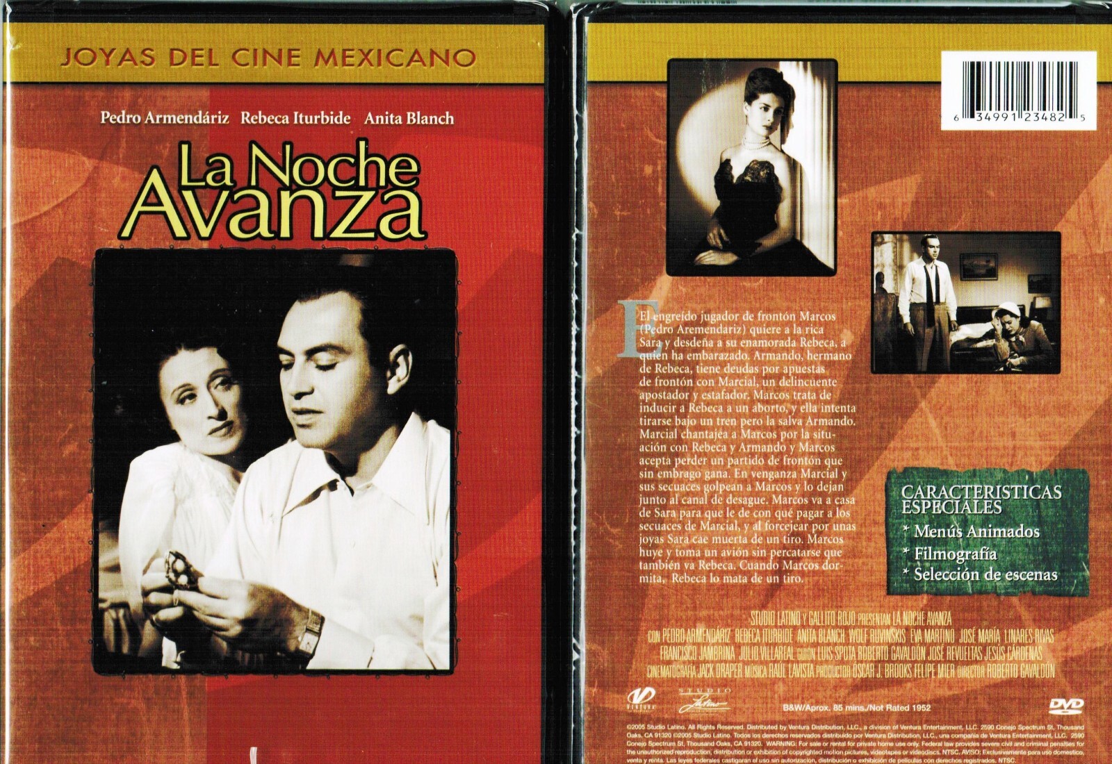 La Noche Avanza Spanish New DVD Pedro Armendariz Rebeca