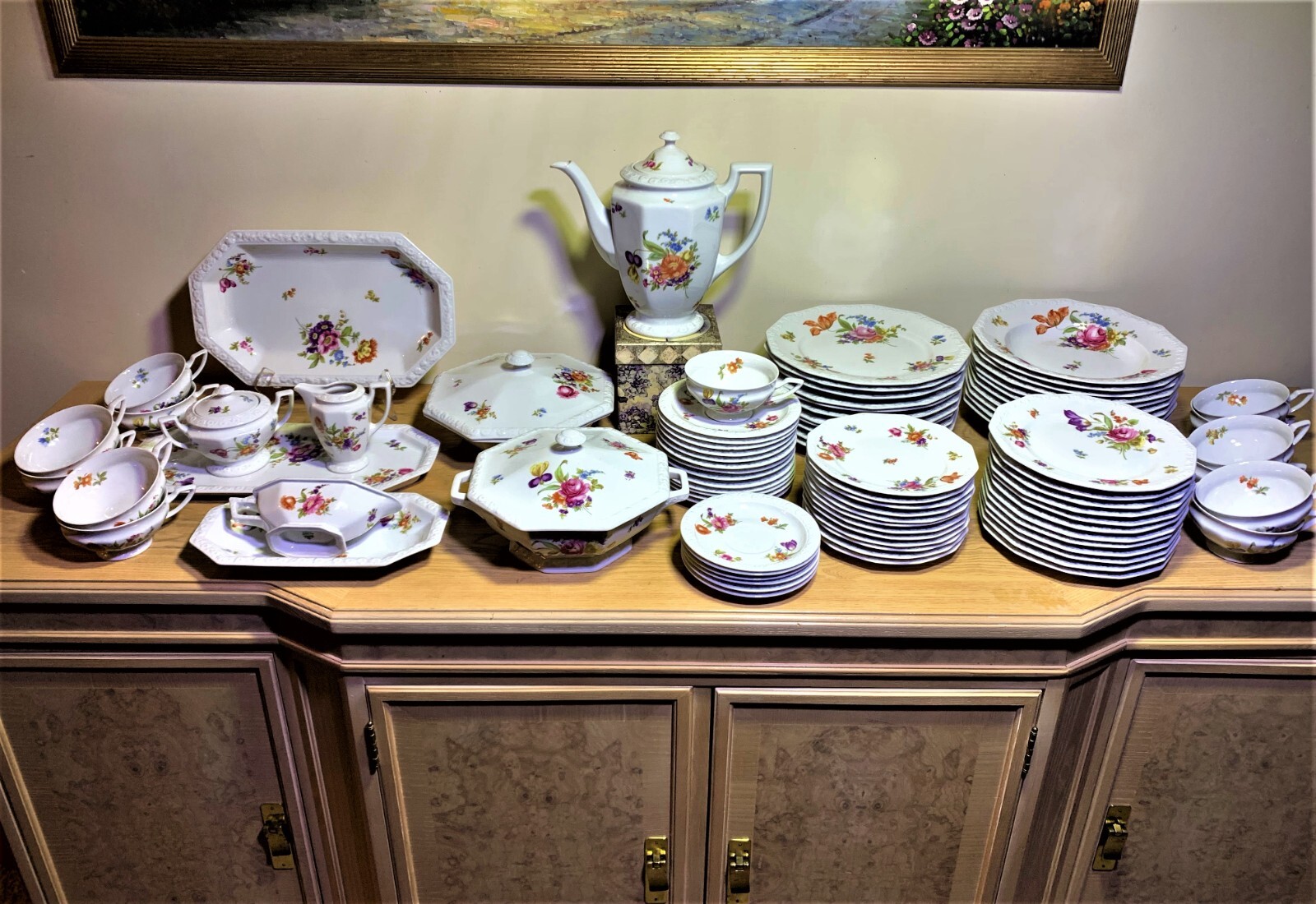 ROSENTHAL CONTINENTAL MARIA FLORAL V, GERMAN PORCELAIN CHINA ROSENTHAL CONTINENTAL MARIA FLORAL V, GERMAN PORCELAIN CHINA