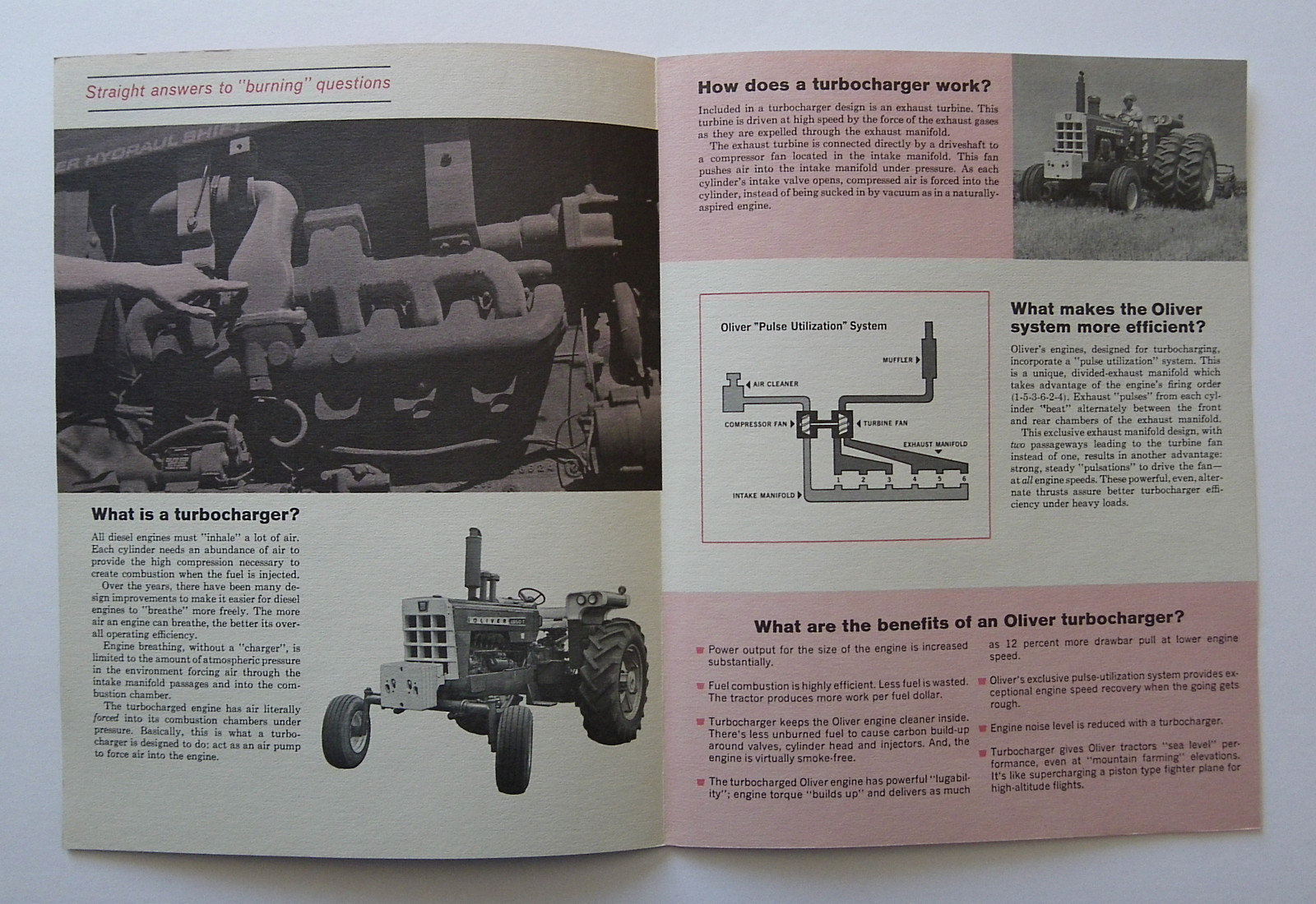 1968 Oliver 2150 1950-T Diesel Tractor Brochure