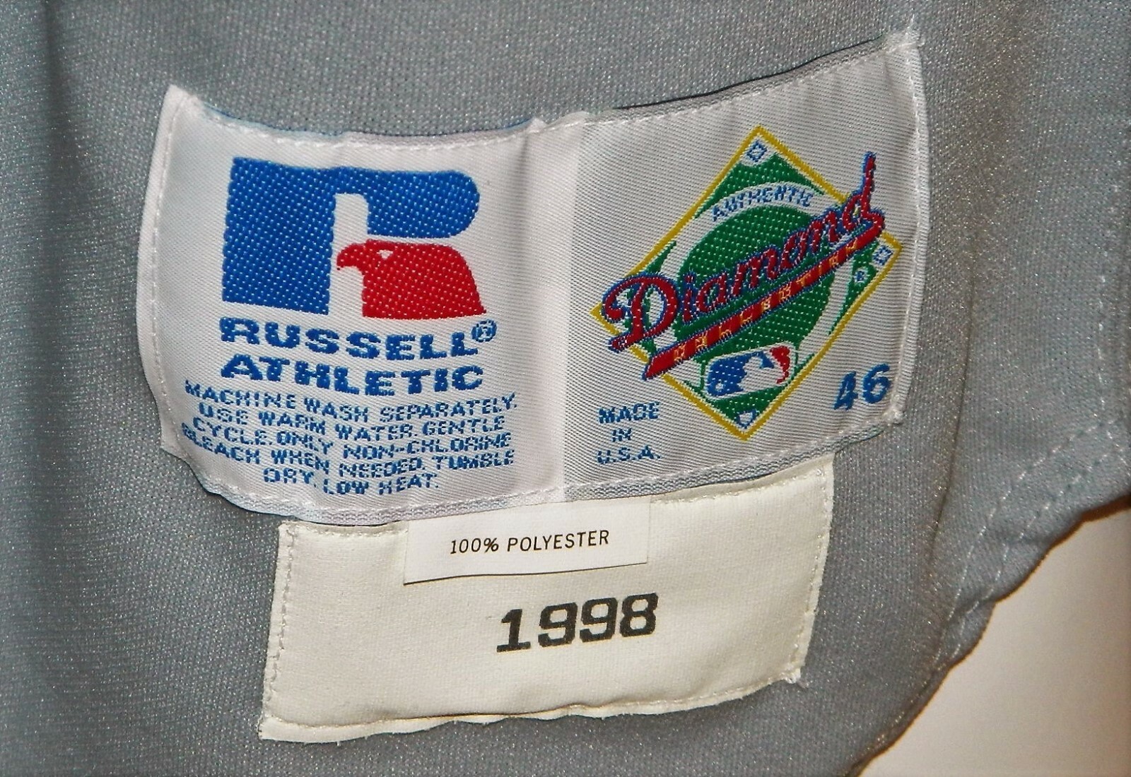 1998 Geronimo Berroa Game Worn Cleveland Indians Road Jersey #29 - Russell