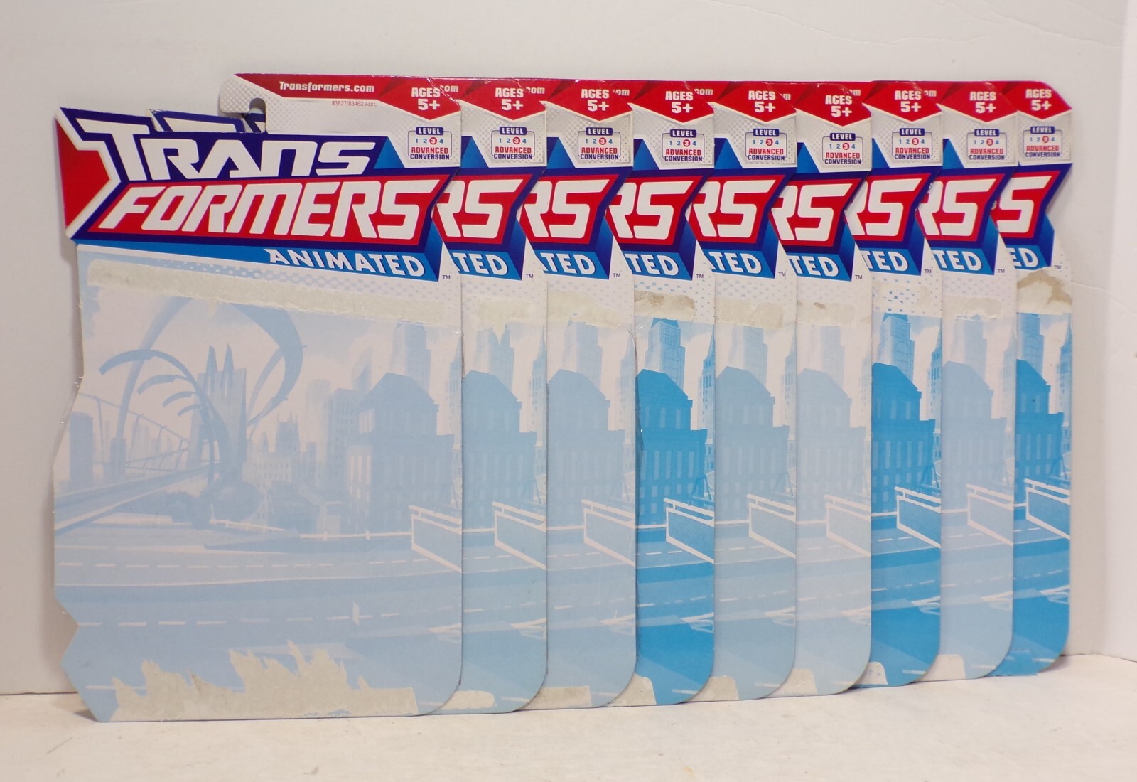 Transformers Animated 2008 Hasbro Toy Package CARD Set - Lot